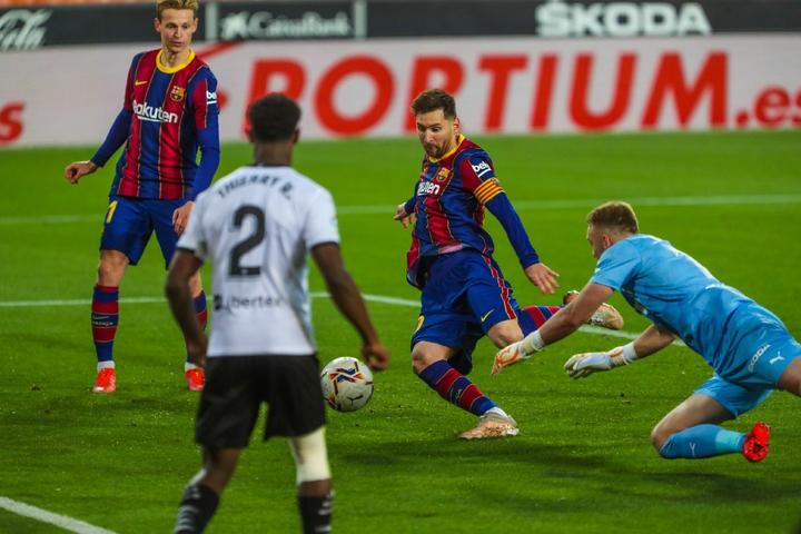 梅西再破门,巴萨逆转击败瓦伦西亚 梅西再破门,巴萨逆转击败瓦伦西亚